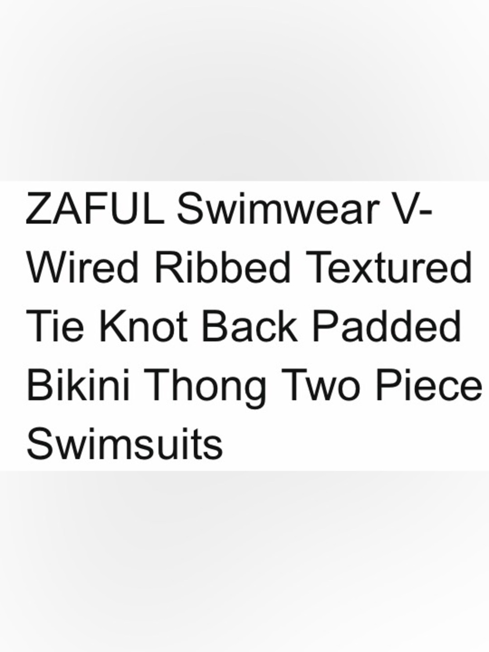 Zaful Black Ribbed Bandeau Bikini Set - Picture 8 of 10